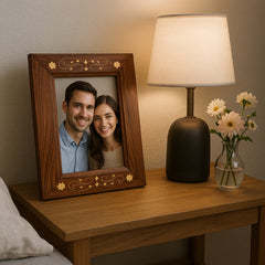 Product image Craftooba Premium Handcrafted Metal Inlay Wooden Frame – 8x5 inch Photo Display | Photo frame | Wooden photo Frame |