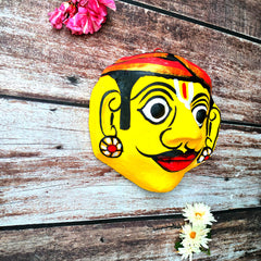 Cheriyal Mask of a Man – Hand Painted (8 x 4 inches)