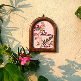 Craftooba Hand Crafted Embroidered Artwork | Crafted by Rural Bengal Women | Wooden U-Frame for Wall & Shelf Décor