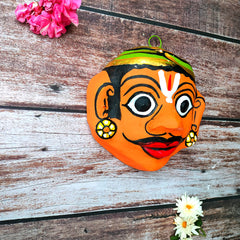 Cheriyal Mask of a Man – Hand Painted (8 x 4 inches)
