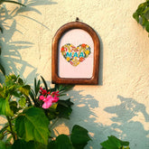 Craftooba Hand Crafted Embroidered Artwork | Crafted by Rural Bengal Women | Wooden U-Frame for Wall & Shelf Décor