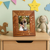 Craftooba Premium Handcrafted 10.5 * 8.5 Inches Metal Inlay Wooden Frame – 6.5 x 4.5 inch Photo Display | Photo frame | Wooden photo Frame |