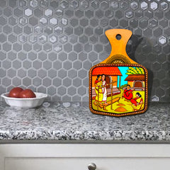 Hand painted wall decor - Village Scene