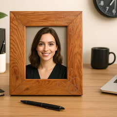 Craftooba Premium Handcrafted Metal Inlay 10.5 * 8.5 Inches Wooden Table Top Frame – 6.5 x 4.5 inch Photo Display | Photo frame | Wooden photo Frame |