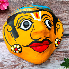 Cheriyal Mask of a Man – Hand Painted (8 x 4 inches)
