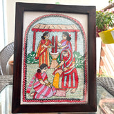 Hand-Embroidered Kantha Art Frame – Rural Women of Bengal