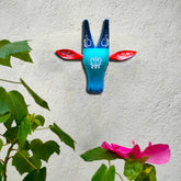 Handcrafted Wooden Cow Head Wall Decor | 6 Inches | Oachira Festival Kerala Inspired | Vastu Positive Home Decor