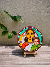 Craftooba Hnad Painted Small Round Canvas Art for Home Decor Office Studio Wall Living Room Decoration Canvas Art | Painting | Original Painting