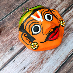 Cheriyal Mask of a Man – Hand Painted (8 x 4 inches)