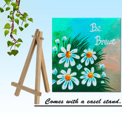 Craftooba Hand-Painted Mini Canvas Art – “Be Brave”
