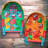 Craftooba Small Hand Painted Soop for Puja – Bamboo Sup, Moram & Kulo for Chhath Puja, Wedding & Mandir Decor – 13.5 * 9 Inch, Set of 2