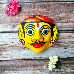 Cheriyal Mask of a Man – Hand Painted (8 x 4 inches)