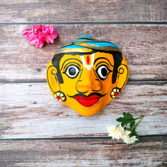 Cheriyal Mask of a Man – Hand Painted (8 x 4 inches)