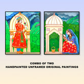Craftooba Combo Of Unframed Original Paper Paintings | Paintings | Handpainting | Paper painting | Unframed | Original Painting |