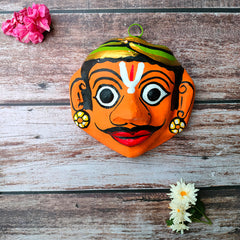 Cheriyal Mask of a Man – Hand Painted (8 x 4 inches)