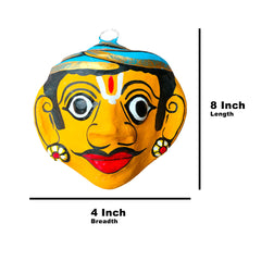 Cheriyal Mask of a Man – Hand Painted (8 x 4 inches)