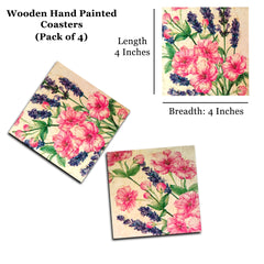 Wooden handpainted Coasters art Set Of 2 – | Wooden handpainted coaster decor