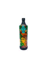 Hand Painted Glass Bottle Art for Home and Office Decor | Recycled Bottle Decor | Bottle Light| Bottle Vase | Glass Bottle Decor | Multiple Women Faces