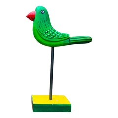 Craftooba handpainted wooden bird with stand showpiece Parrot | wooden birds | showpiece | handpainted | table top | home decor |
