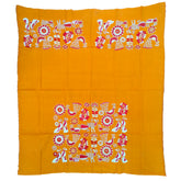 Craftooba Designer handembroidered Blouse Piece | Blouse Material | Designer Blouse | Kantha Hand Embroidered Blouse Piece | Yellow floral
