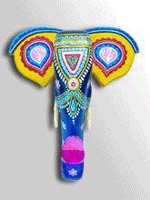 Wooden Hand painted and Hand crafted decorative beautiful Elephant head wall hangings | Home Decor, Christmas Decor, Christmas Gifts | Wall hangings, Wall Decor | Size 10inches (Navy Blue)