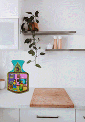 Two women in kitchen wall plate