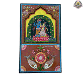 Wooden Hand painted wall hanging mandir and Hand crafted decorative beautiful wall hangings | Wall Decor | Size 15 inches