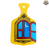 Craftooba Hand-Painted Bengali Wedding & Night Window Bottle Fridge Magnets (Set of 2) – Ethnic Cultural Art Decorative Accents