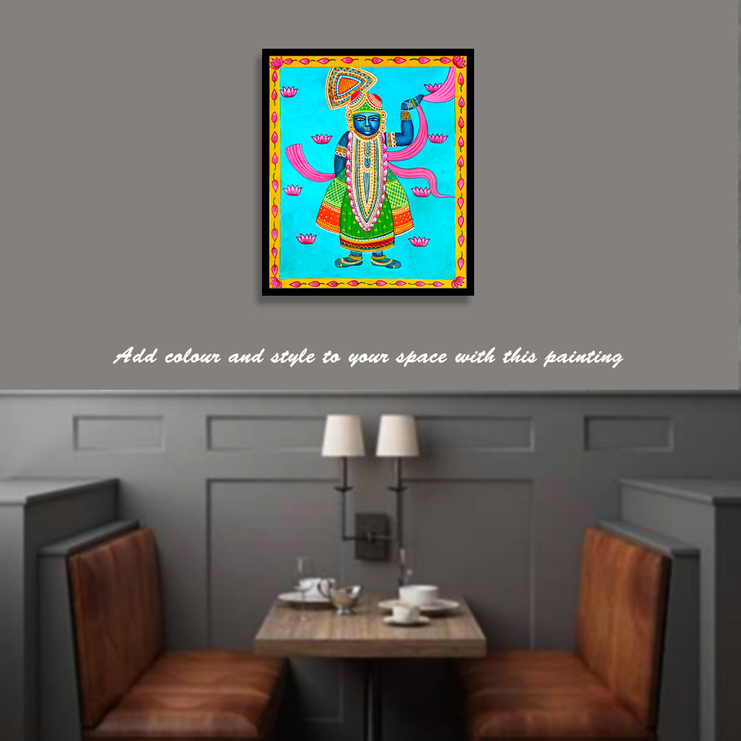 Craftooba Unframed Original Paper Paintings Sreenathji | Paintings | Handpainting | Paper painting | Unframed | Original Painting |