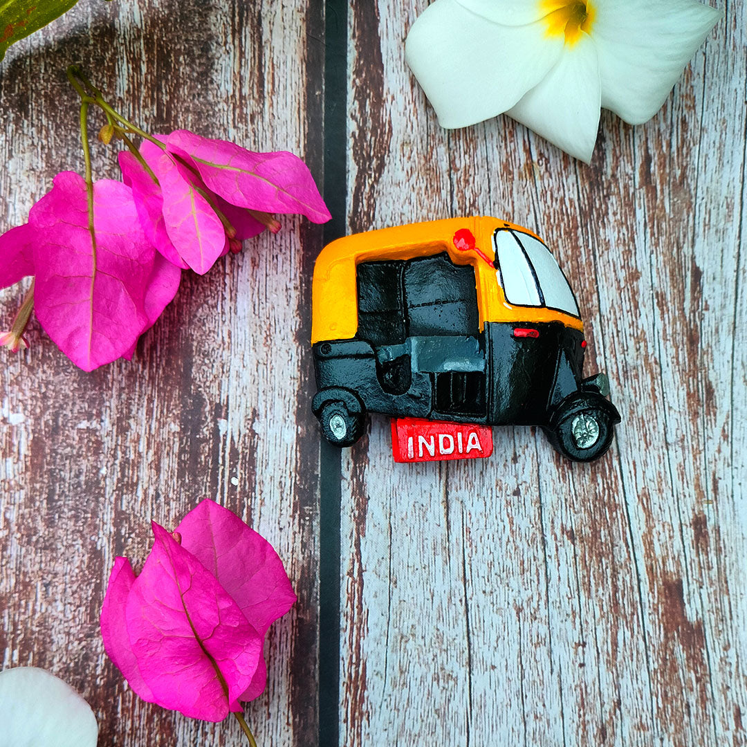 Clay Auto Rickshaw Fridge Magnet – A Mini Tribute to India’s Iconic Ride