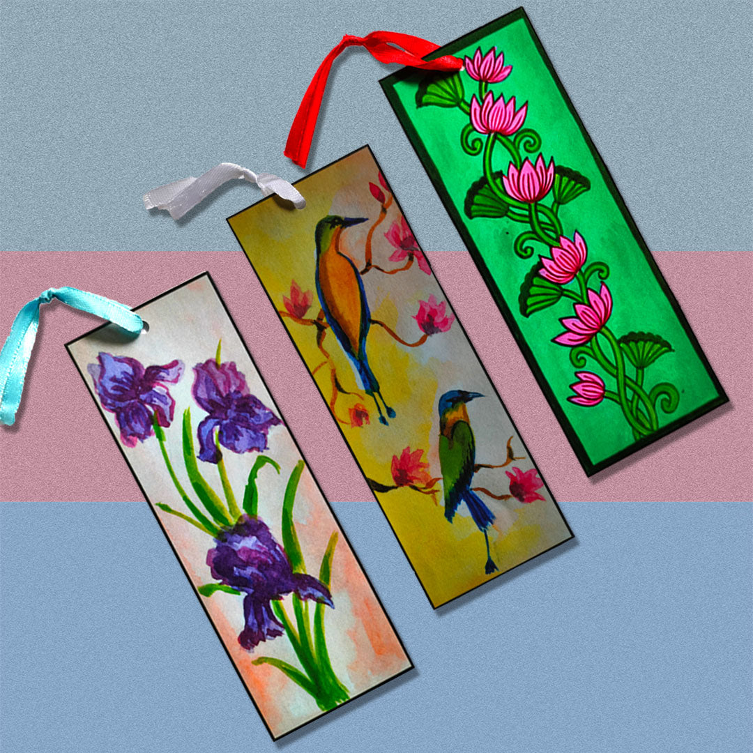 Set of 3 Laminated Art Bookmarks – Prints of Original Paintings
