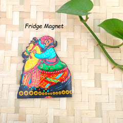 Craftooba Handcrafted Traditional Rajasthani Folk Art Horse Rider Decorative Fridge Magnet