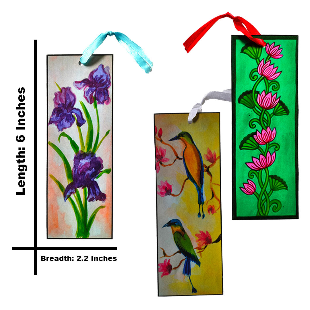 Set of 3 Laminated Art Bookmarks – Prints of Original Paintings