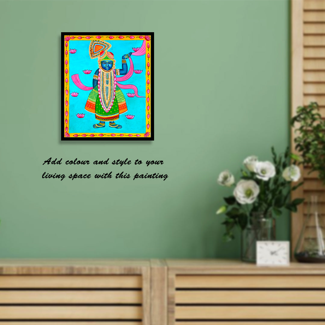 Craftooba Unframed Original Paper Paintings Sreenathji | Paintings | Handpainting | Paper painting | Unframed | Original Painting |