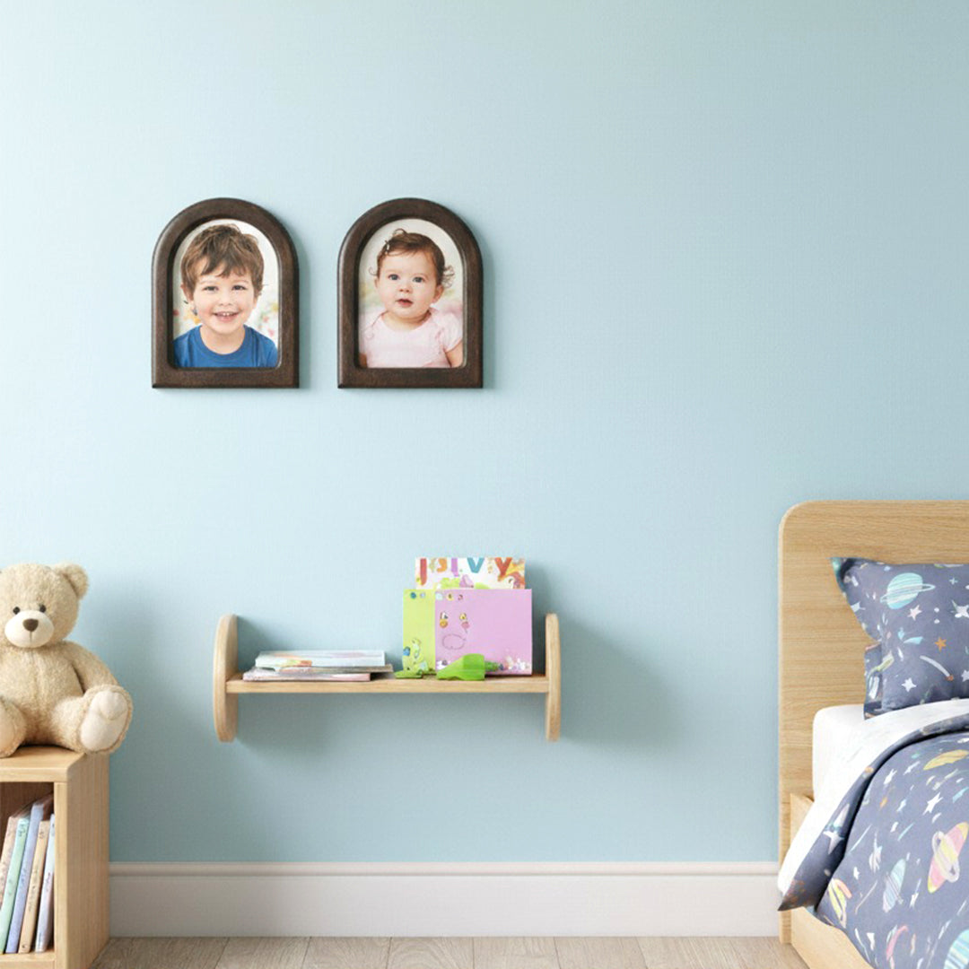 Craftooba Handcrafted Wooden Set of 2 U Shaped Photo Frames | Dual Display – Wall Hanging & Table Top | Rustic Home Decor & Gifting for Birthday, Anniversary, Housewarming |