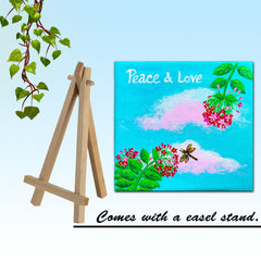 Craftooba Hand-Painted Mini Canvas Art – Vibrant Floral Landscape
