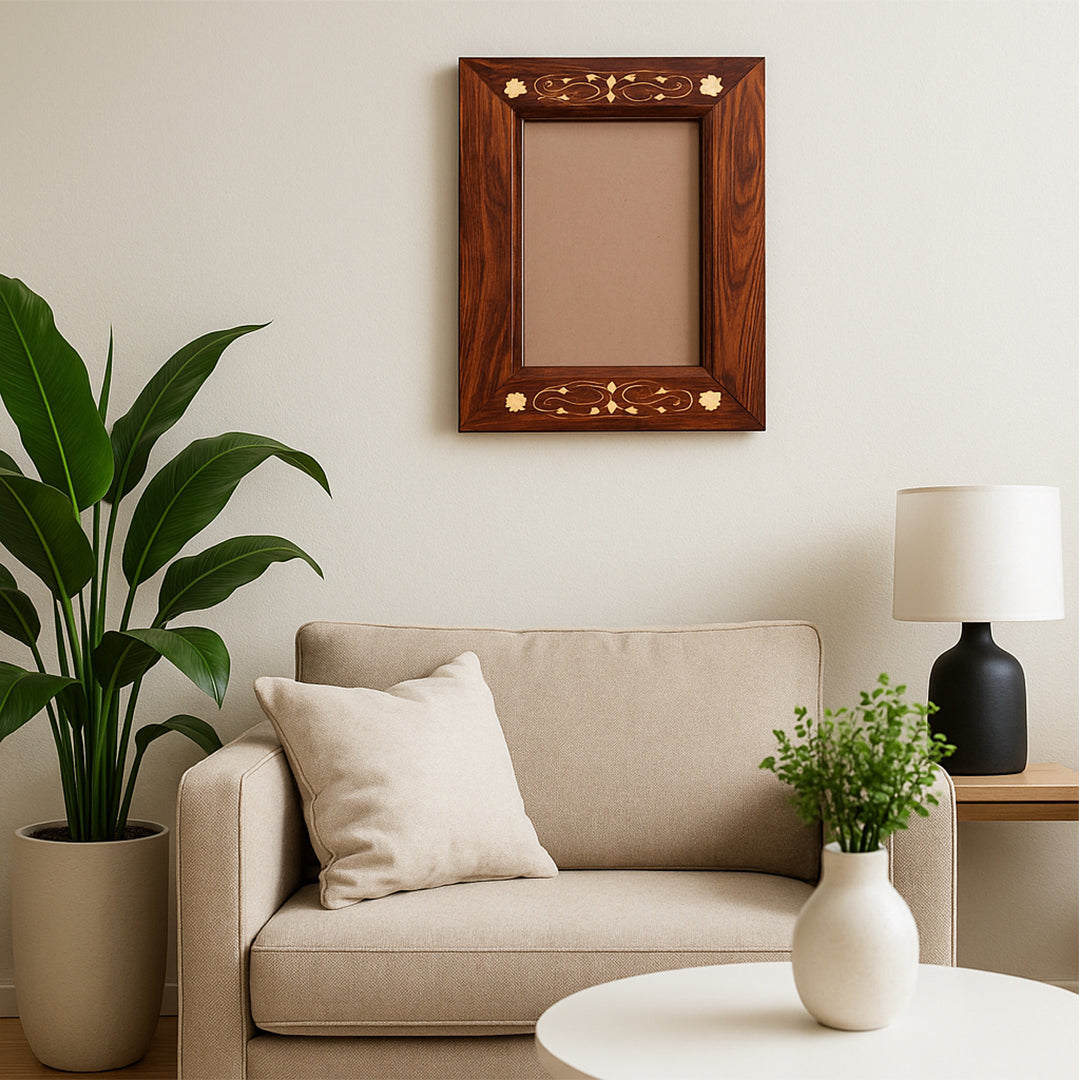 Product image Craftooba Premium Handcrafted Metal Inlay Wooden Frame – 8x5 inch Photo Display | Photo frame | Wooden photo Frame |