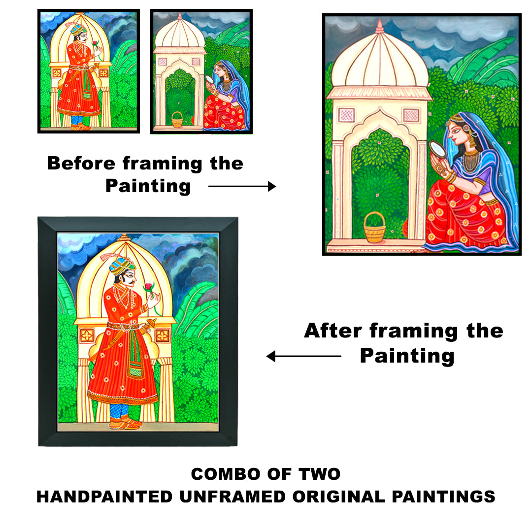 Craftooba Combo Of Unframed Original Paper Paintings | Paintings | Handpainting | Paper painting | Unframed | Original Painting |