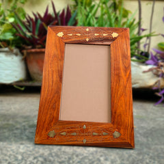 Product image Craftooba Premium Handcrafted Metal Inlay Wooden Frame – 8x5 inch Photo Display | Photo frame | Wooden photo Frame |