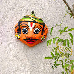 Cheriyal Mask of a Man – Hand Painted (8 x 4 inches)