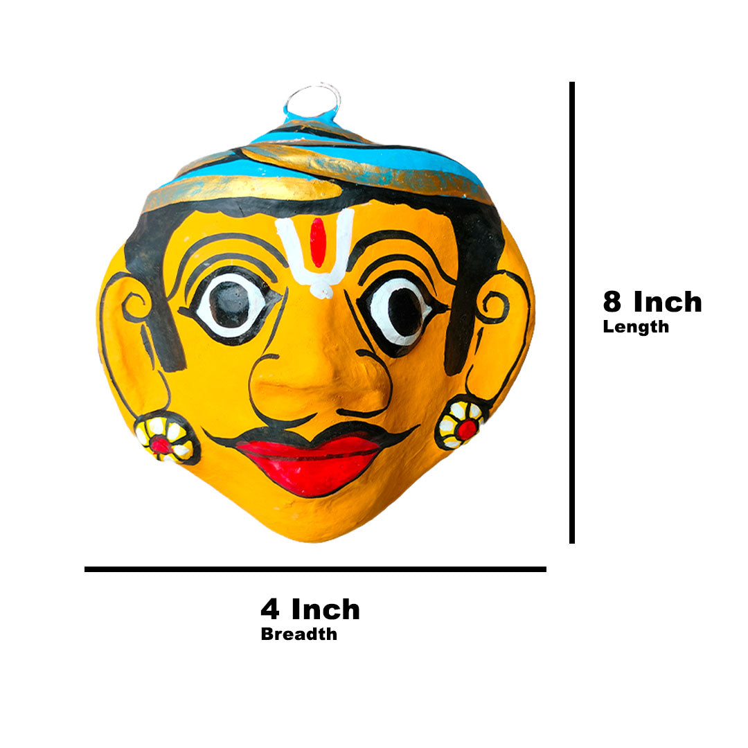 Cheriyal Mask of a Man – Hand Painted (8 x 4 inches)