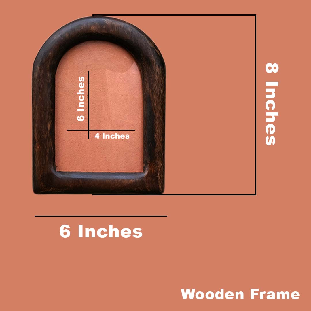 Craftooba Handcrafted Wooden Arched Photo Frame Small (8 * 6) Inches– Versatile Table-Top & Wall Hanging Picture Frame for Home Decor