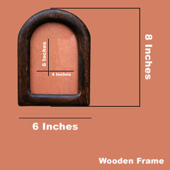Craftooba Handcrafted Wooden Arched Photo Frame Small (8 * 6) Inches– Versatile Table-Top & Wall Hanging Picture Frame for Home Decor