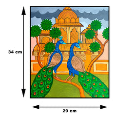 Craftooba Unframed Original Canvas Paintings Peacock | Paintings | Handpainting | Canvas painting | Unframed | Original Painting |