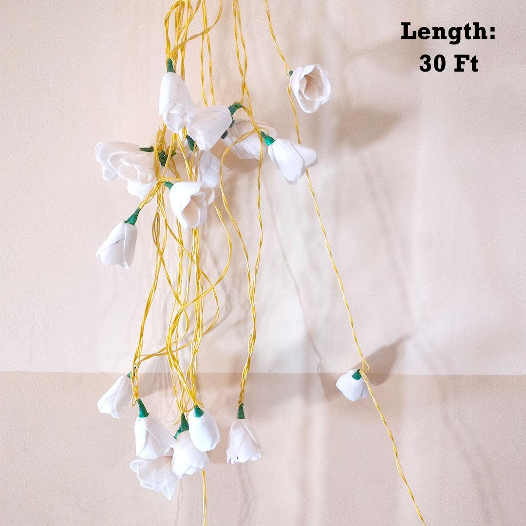 Craftooba Lotus LED String Lights – 10 Meter Silicone Lotus Fairy Lights for Window, Festival, Diwali, Christmas, Wedding, Party & Home Decoration