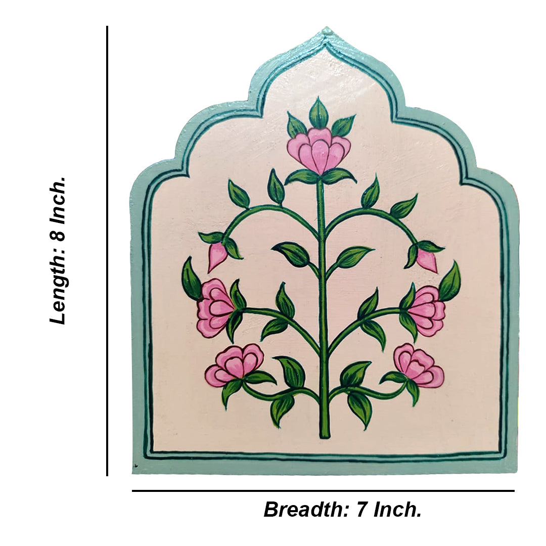 Product image Wooden Hand painted and hand crafted decorative wall plates of a women | wall hangings | wall decor | Home Decor | Office Decor | Mughal Art | Floral