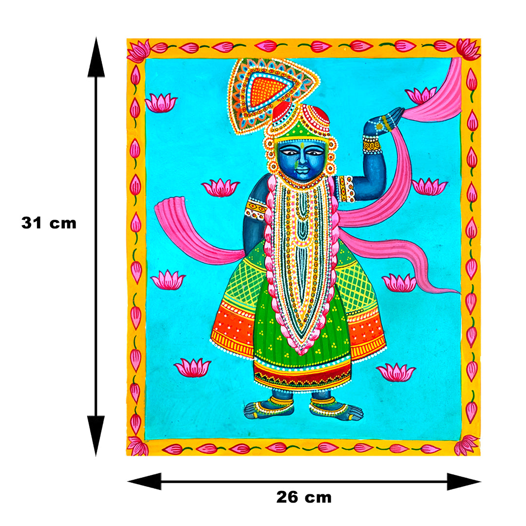 Craftooba Unframed Original Paper Paintings Sreenathji | Paintings | Handpainting | Paper painting | Unframed | Original Painting |