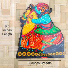 Craftooba Handcrafted Traditional Rajasthani Folk Art Horse Rider Decorative Fridge Magnet
