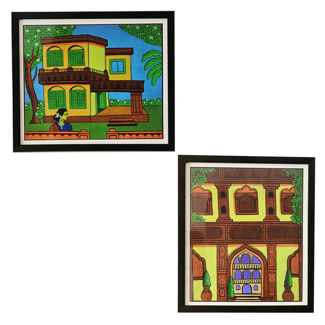Craftooba Framed Artwork Combo Length- 35 cm, Breadth-31 cm, | Paintings | Framed Paintings | Art | Indian painting