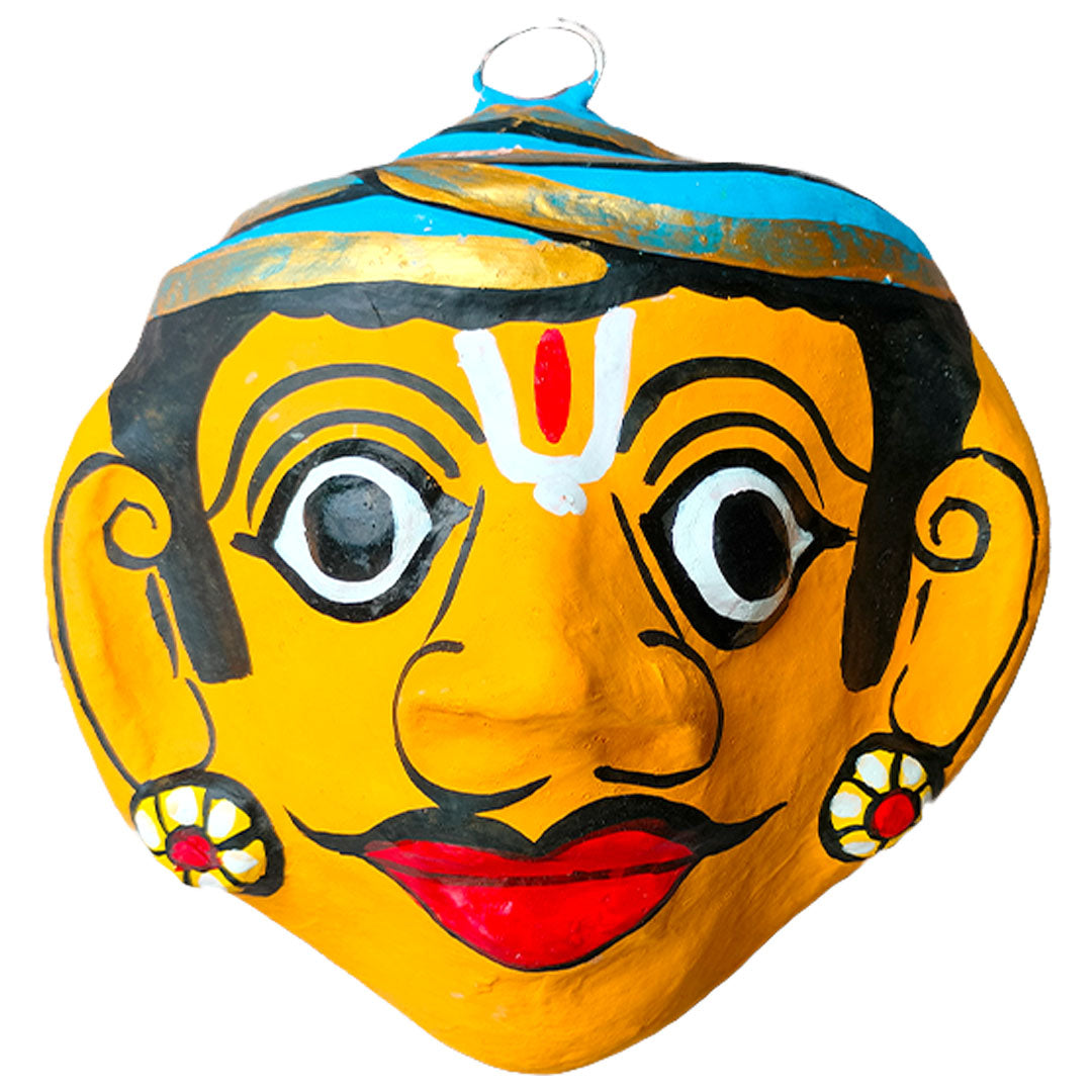 Cheriyal Mask of a Man – Hand Painted (8 x 4 inches)